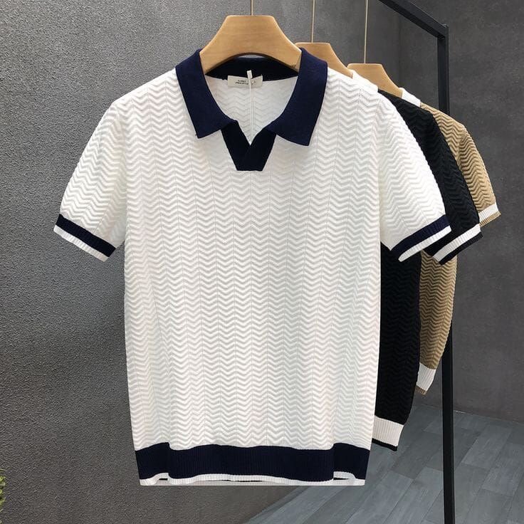 Polo homme tricoté