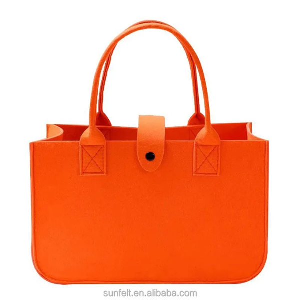Sac fourre-tout en cuir orange