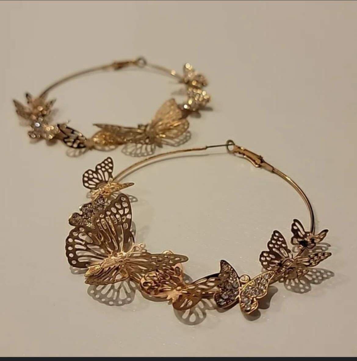 Butterfly statement earrings