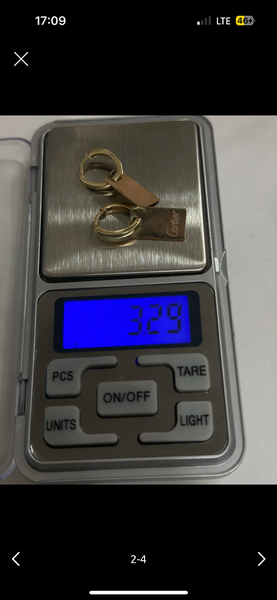 Серьги золотые Cartier Италия желтое 585 картье