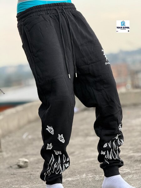 Pantalon homme sweat noir