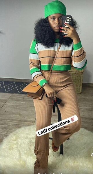 Ensemble Pull et Bonnet Rayé