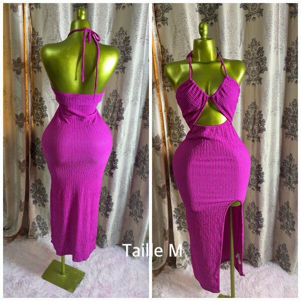 Robe longue fendue élégante