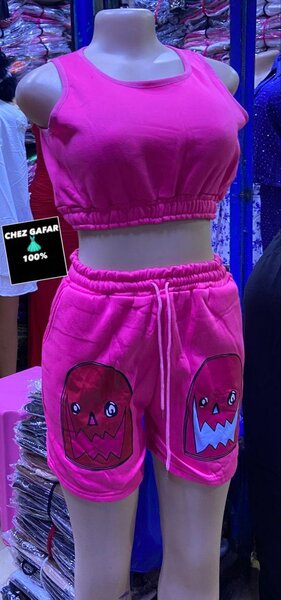 Ensemble de sport rose fille