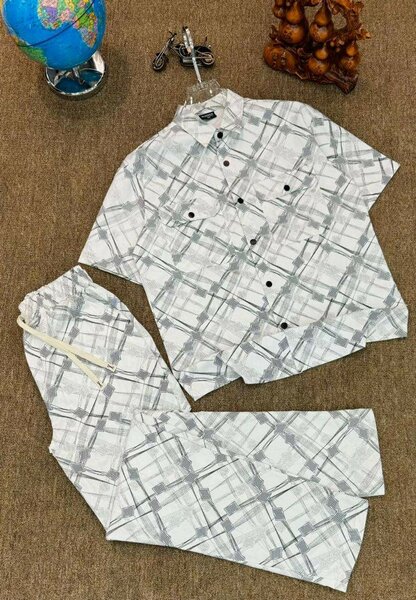 Ensemble pyjama homme carreaux gris