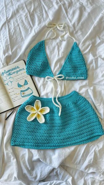 Maillot de bain crochet fleuri
