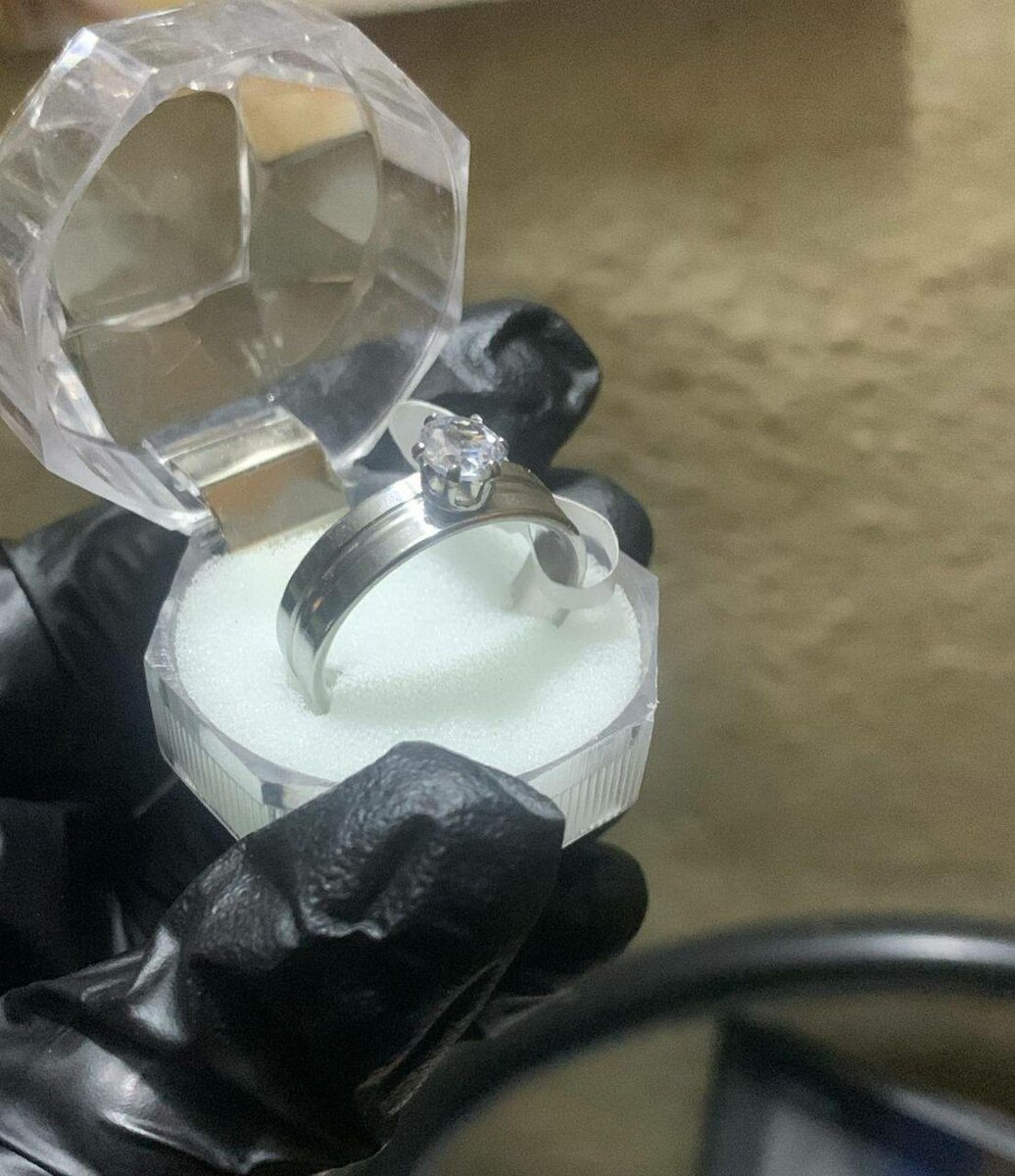 Bague Éclatante en Acier Inoxydable