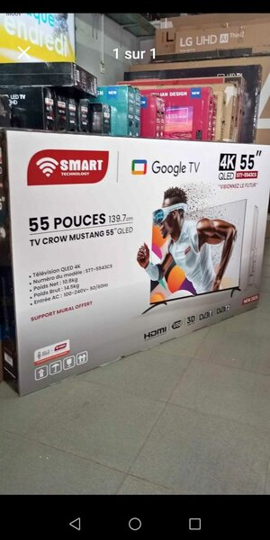 TV ANDROID smart 55 pouce 4k