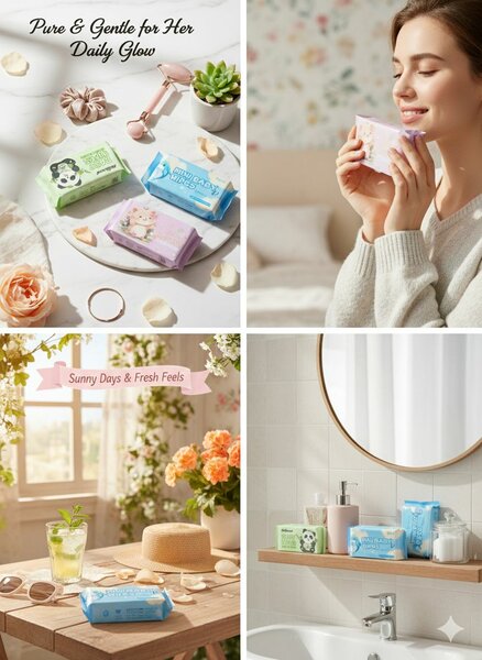 Lingettes  doux et hygiénique