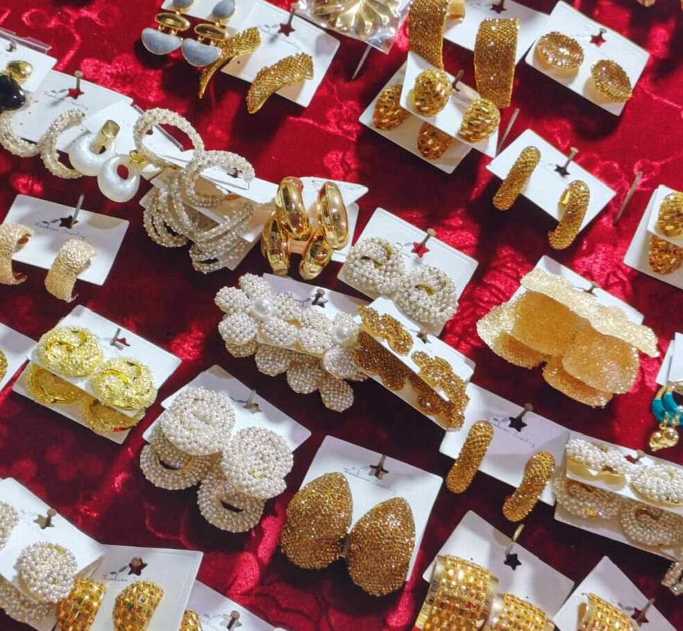 Boucles d'oreilles glamour dorées