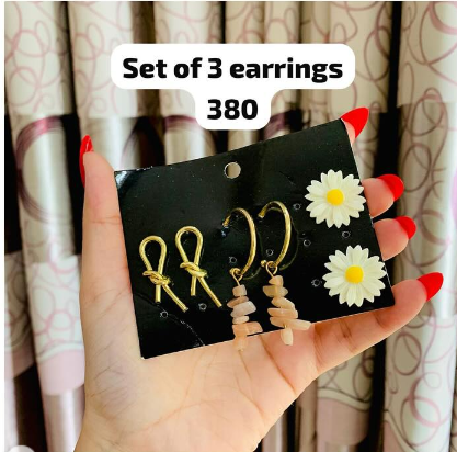 Set of 3 earrings 