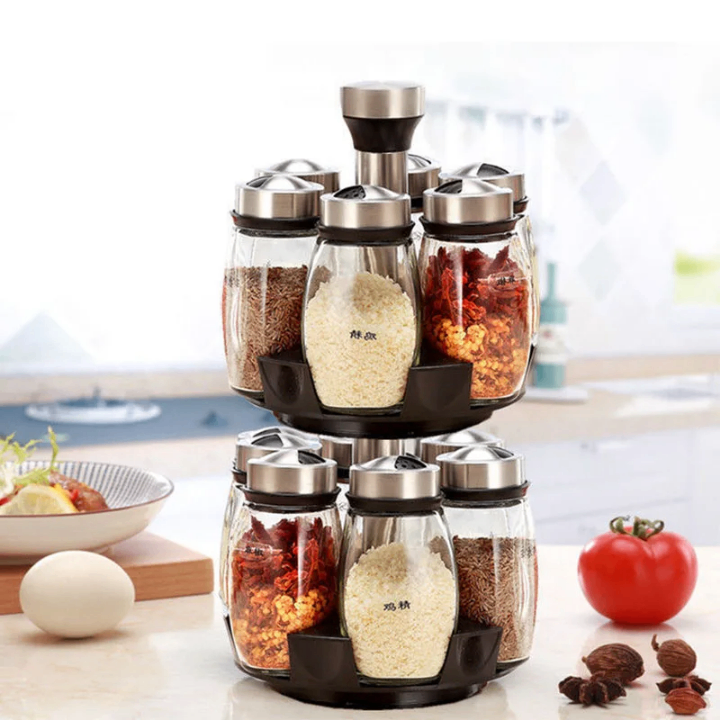 Carrousel Épices Rotatif en Verre