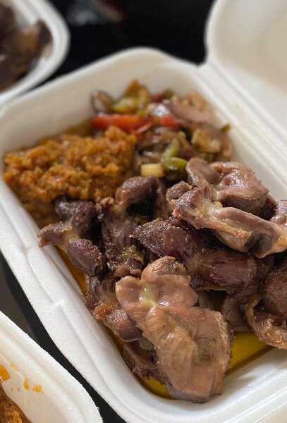 Plat de gésier sauter et accom