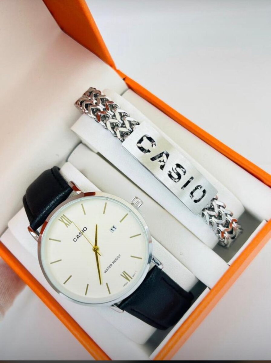 Guys Casio Watch & Bracelet