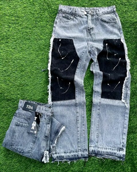 Jeans décontractés à patchs