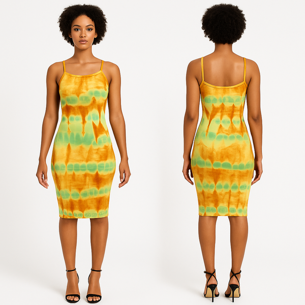 Robe d'été à bretelles colorée