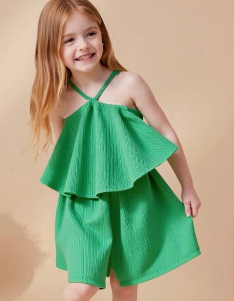 Robe verte fille été