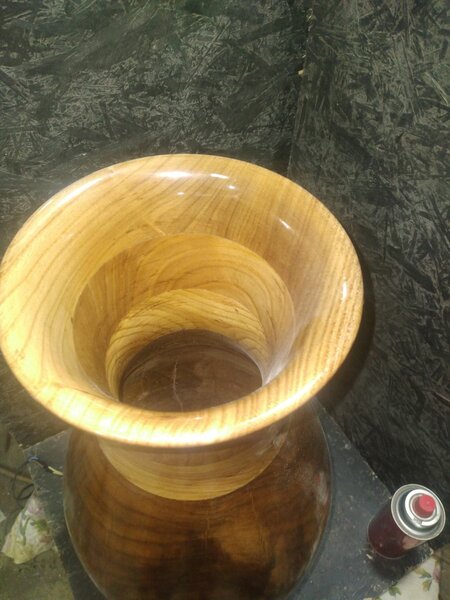 Деревянная посуда. N3. Ваза  напольная.