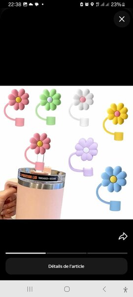 Lot de Bouchons Décoratifs Fleur pour Boissons