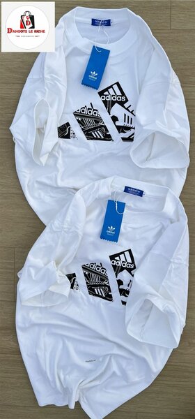 T-shirt blanc Adidas logo moderne