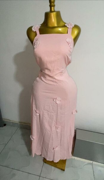Robe longue rose chic