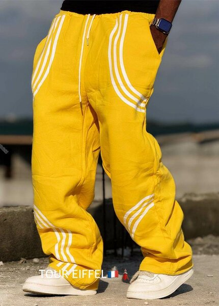 Pantalon jaune décontracté homme