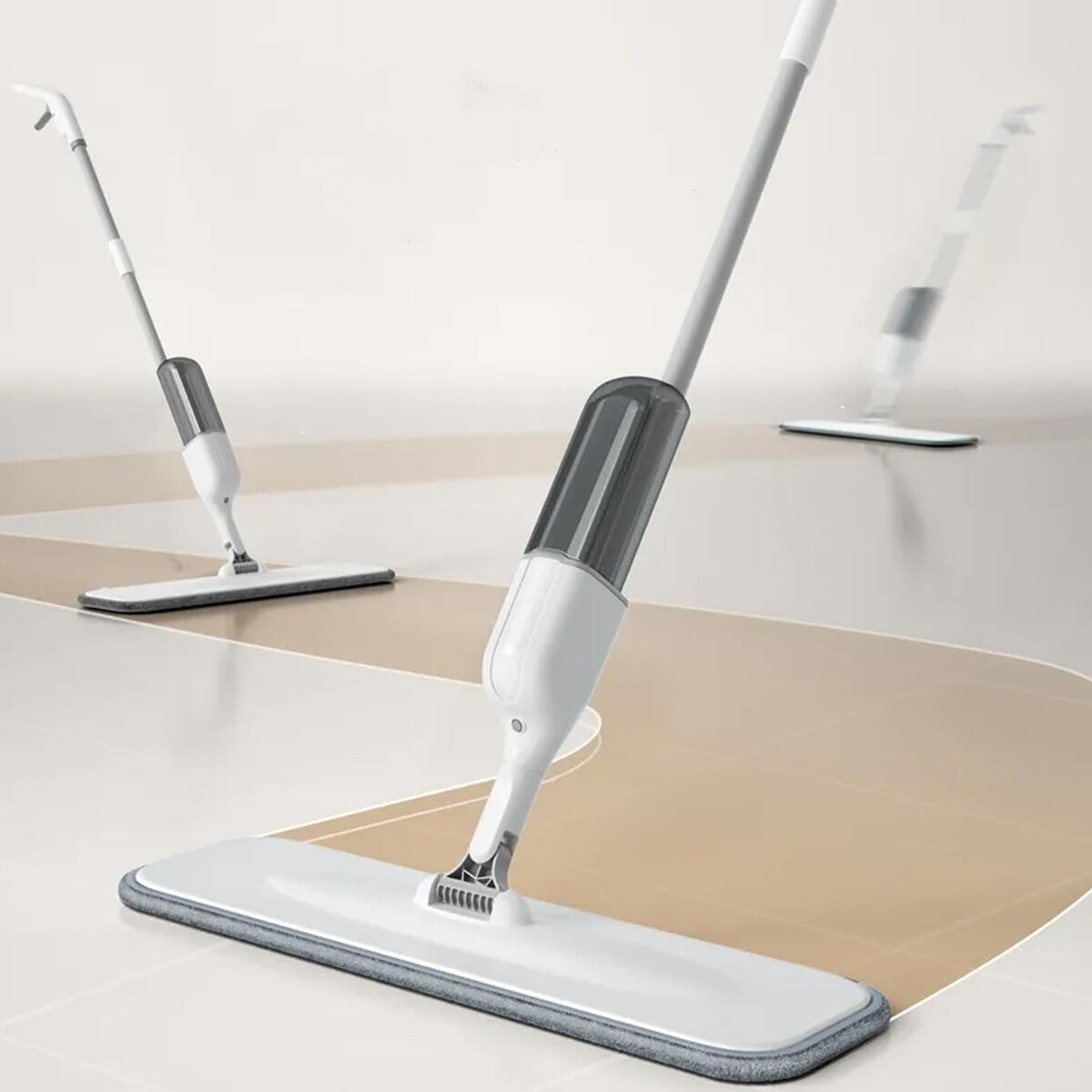 Vadrouille à pulvérisation humide et sèche avec tampon