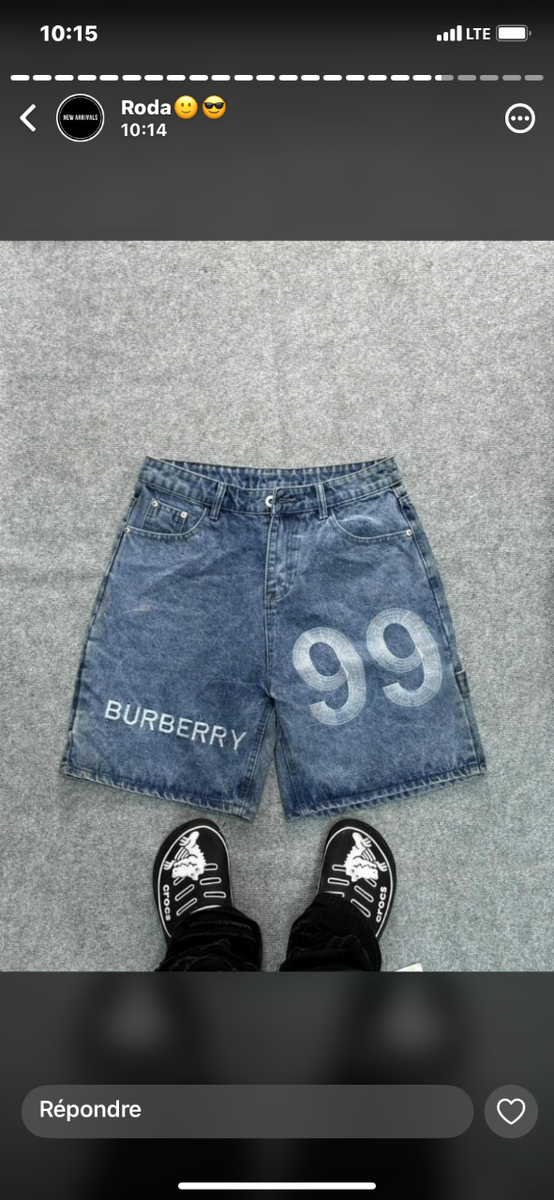 Shorts en jean tendance unisexe