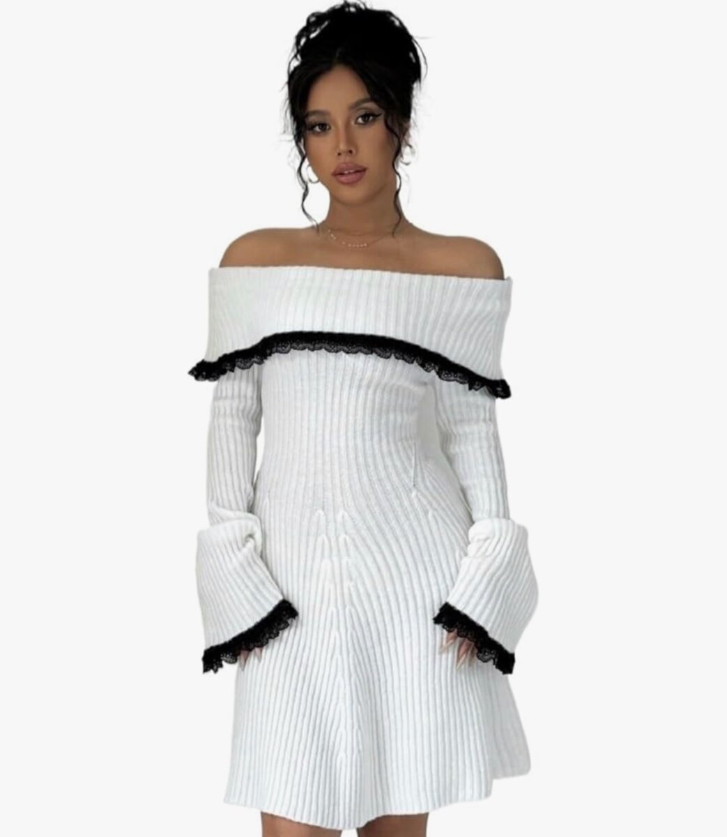 трикотажное мини платье