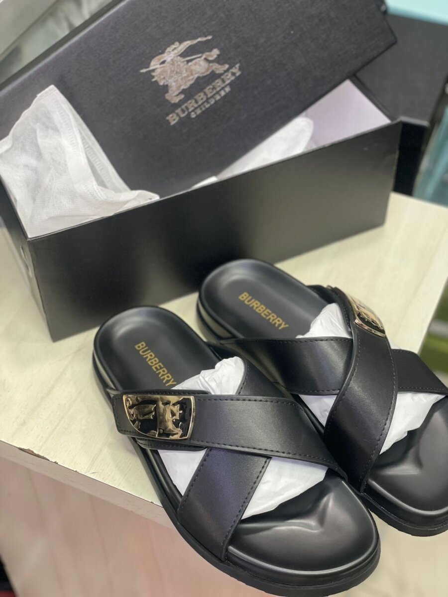 Luxury Leather Slide Sandals