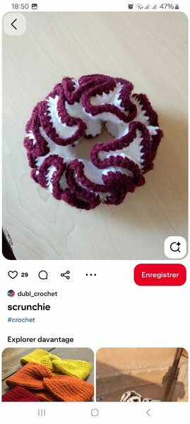 Chouchou Crochette Élégant