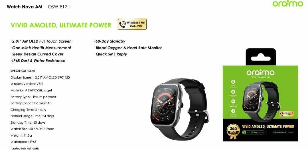 Oraimo Watch Nova AM