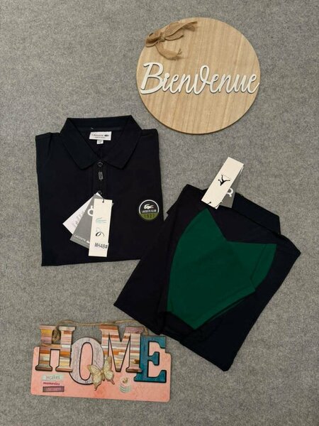 Polo homme noir avec logo