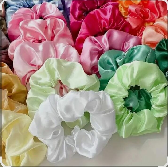 Chouchous en satin colorés