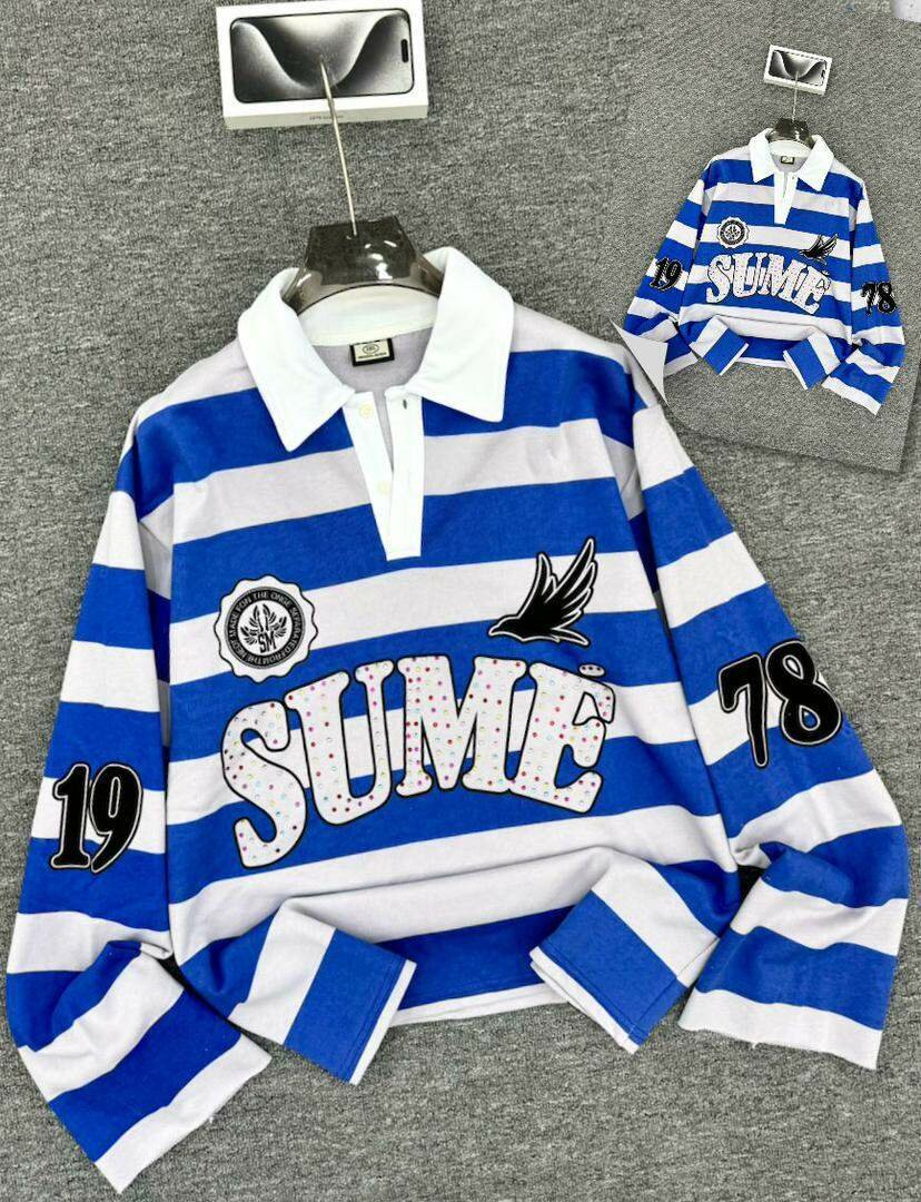 Polo rugby rayé homme