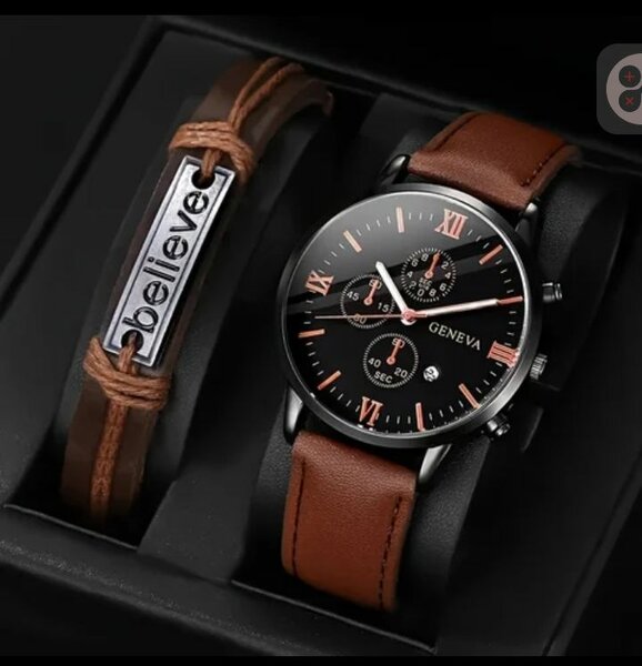Montre Homme +Bracelet+coffret