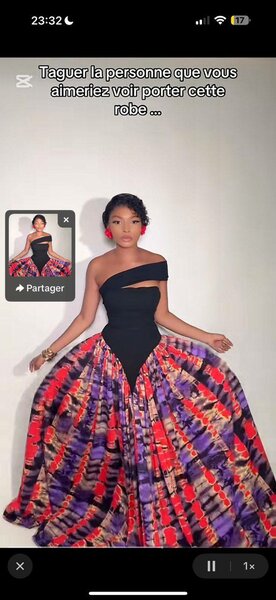 Robe asymétrique élégante