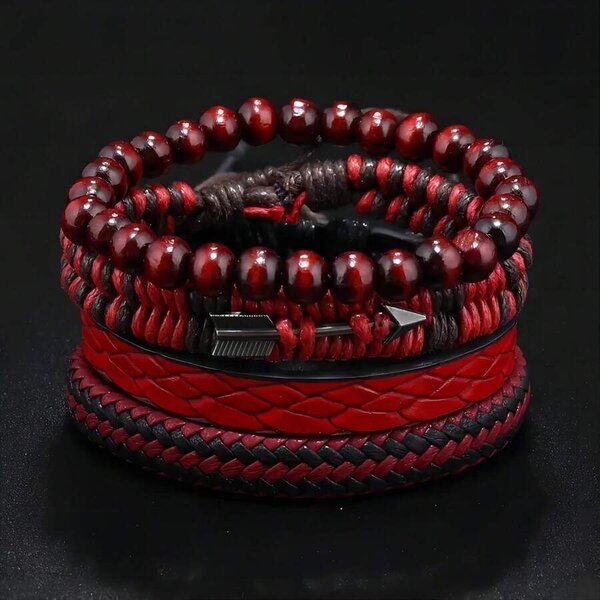 Ensemble de Bracelets en Cuir