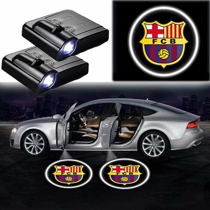 Car door emblem lights