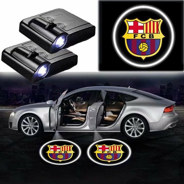 Car door emblem lights