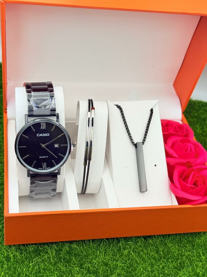 Montre Casio avec bracelet et collier