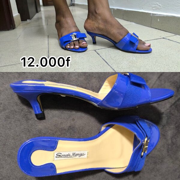 Sandales à talon bleu chic