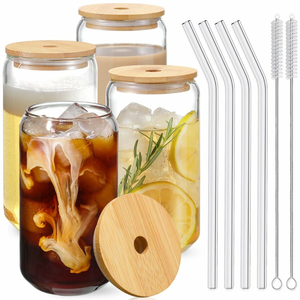 Glass Cup with Breakable Straw
