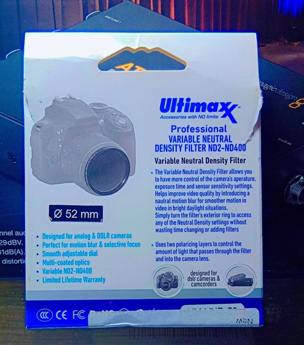 Filtre ND Variable 52mm Ultimax