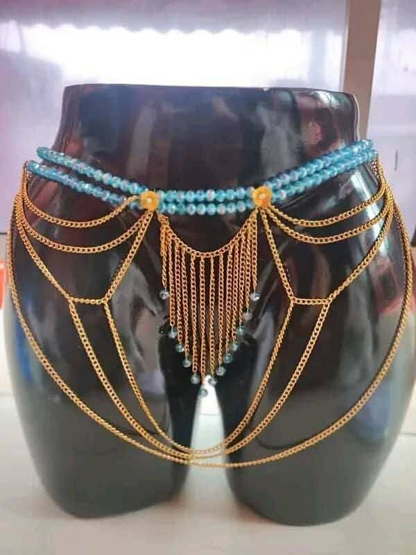 Ceinture Ornementale avec Perles