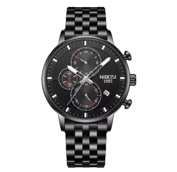 Montre Chronographe Homme Noir