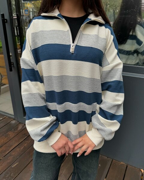 Женский свитшот в полоску