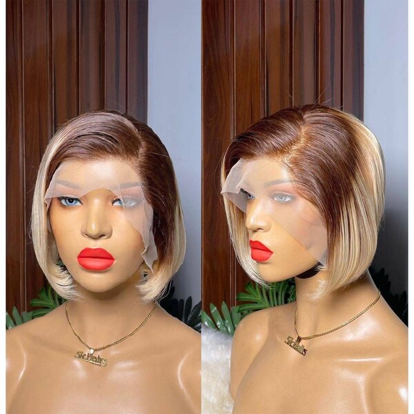 Perruque bob en dentelle élégante