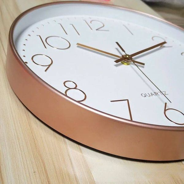 Rose gold frame wall clocks 