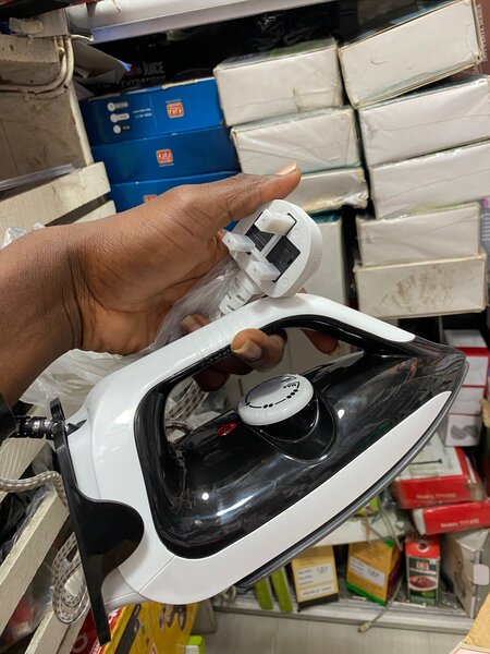 Original binatone iron with 3 pin fuse plug black and white